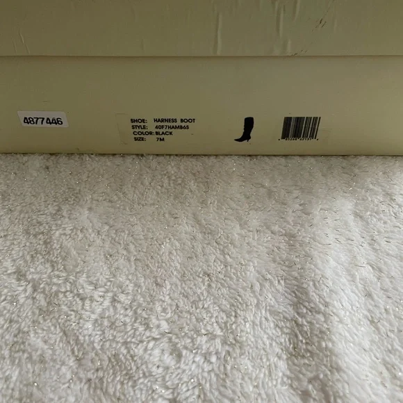 Michael Kors black suede with leather trimmed knee high mid heel boots. - Picture 5 of 6